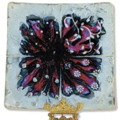 Vintage 1990's Boho Ceramic Pottery Tray/Plate - Studio Art Dish Plate Centerpiece -chairish shop vintage 1990s boho ceramic pottery trayplate studio art dish plate centerpiece 9856