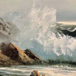Vintage 70's Seascape Oil Painting On Canvas Entitled "Ebb Tide" 17 Vintage 70's Seascape Oil Painting On Canvas Entitled "Ebb Tide" -chairish shop vintage 70s seascape oil painting on canvas entitled ebb tide 3273 scaled