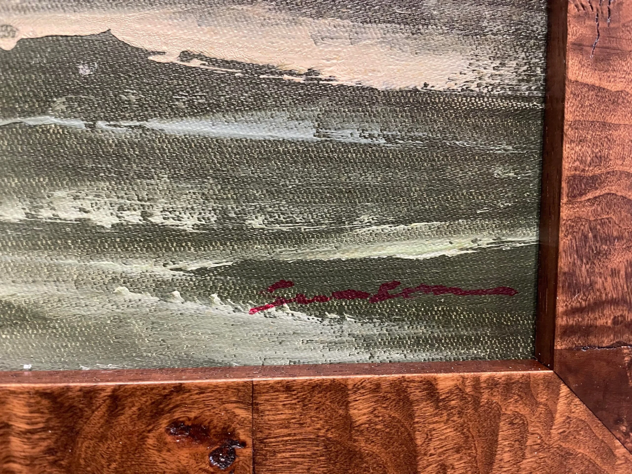 Vintage 70's Seascape Oil Painting On Canvas Entitled "Ebb Tide" 9 Vintage 70's Seascape Oil Painting On Canvas Entitled "Ebb Tide" - Image 9