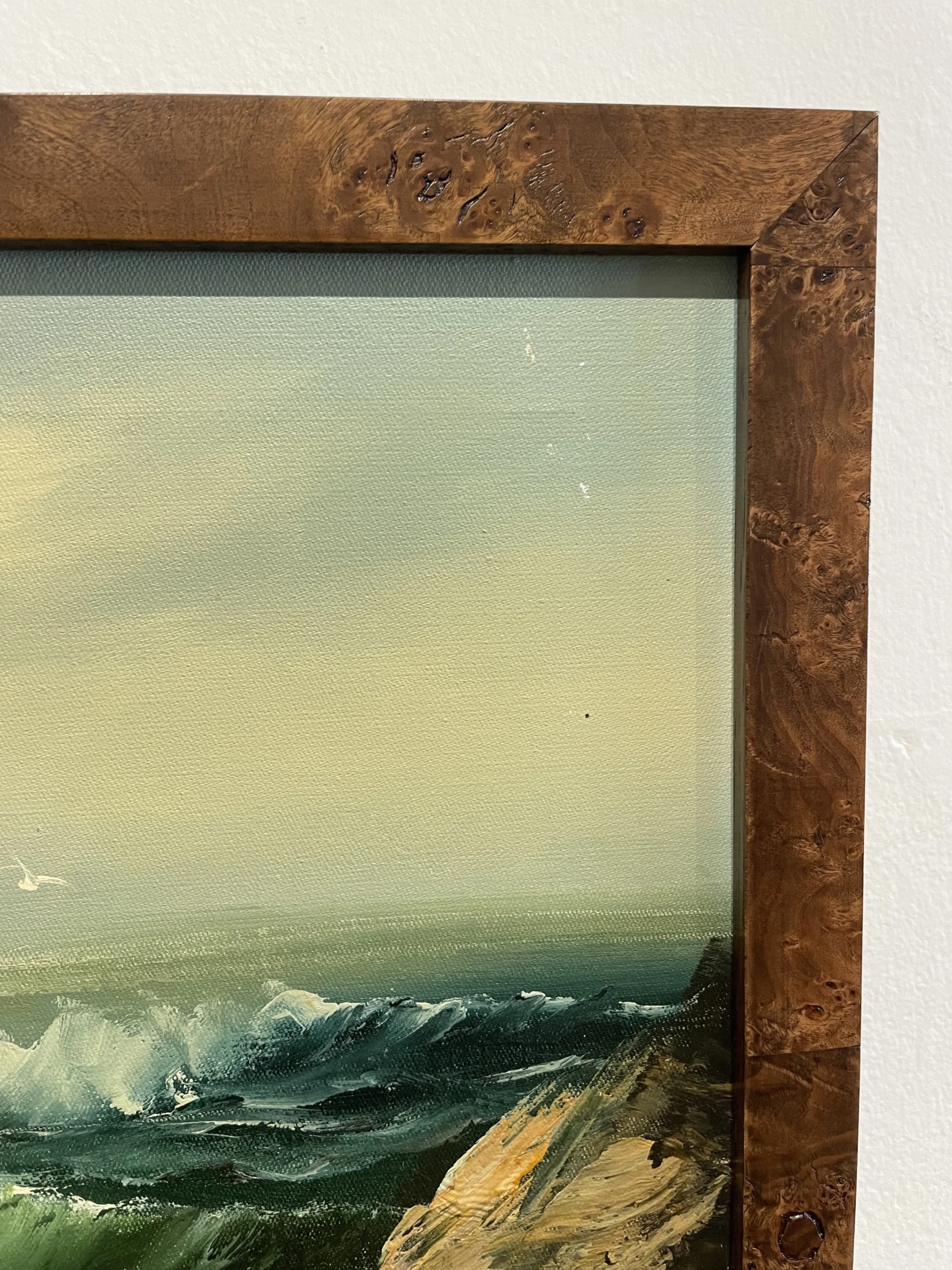 Vintage 70's Seascape Oil Painting On Canvas Entitled "Ebb Tide" 2 Vintage 70's Seascape Oil Painting On Canvas Entitled "Ebb Tide" - Image 2