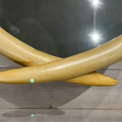 Vintage 70's Tusk Mirror With Brass Accents By Chapman -chairish shop vintage 70s tusk mirror with brass accents by chapman 1061 scaled