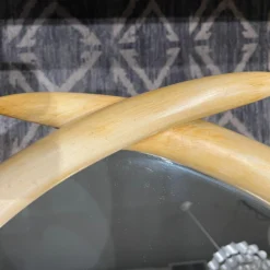 Vintage 70's Tusk Mirror With Brass Accents By Chapman -chairish shop vintage 70s tusk mirror with brass accents by chapman 5300 scaled