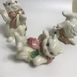Vintage 90’s Fitz And Floyd Kittens And Roses Retired Ceramic Figurines- Set Of 3 -chairish shop vintage 90s fitz and floyd kittens and roses retired ceramic figurines set of 3 4096 scaled