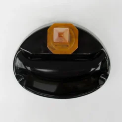 Vintage C.1930's Art Deco Era "Gentlemen's" -Mounted Bakelite Obelisk & Black Glass Coved Catchall-All, Change Dish -chairish shop vintage c1930s art deco era gentlemens mounted bakelite obelisk and black glass coved catchall all change dish 1958 scaled
