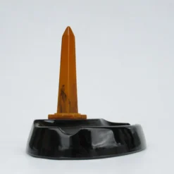 Vintage C.1930's Art Deco Era "Gentlemen's" -Mounted Bakelite Obelisk & Black Glass Coved Catchall-All, Change Dish -chairish shop vintage c1930s art deco era gentlemens mounted bakelite obelisk and black glass coved catchall all change dish 8279 scaled