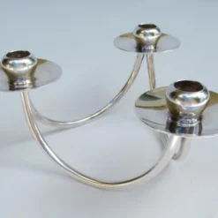 Georg Jensen Vintage C.1960's (Denmark)- Selandia Silver Plate Danish 3-Candle Candelabra -A Pair 15 Georg Jensen Vintage C.1960's (Denmark)- Selandia Silver Plate Danish 3-Candle Candelabra -A Pair -chairish shop vintage c1960s denmark selandia silver plate danish 3 candle candelabra a pair 0035 scaled