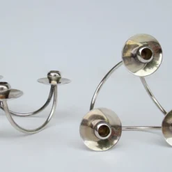 Georg Jensen Vintage C.1960's (Denmark)- Selandia Silver Plate Danish 3-Candle Candelabra -A Pair 16 Georg Jensen Vintage C.1960's (Denmark)- Selandia Silver Plate Danish 3-Candle Candelabra -A Pair -chairish shop vintage c1960s denmark selandia silver plate danish 3 candle candelabra a pair 2444 scaled