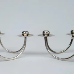 Georg Jensen Vintage C.1960's (Denmark)- Selandia Silver Plate Danish 3-Candle Candelabra -A Pair 12 Georg Jensen Vintage C.1960's (Denmark)- Selandia Silver Plate Danish 3-Candle Candelabra -A Pair -chairish shop vintage c1960s denmark selandia silver plate danish 3 candle candelabra a pair 7802 scaled