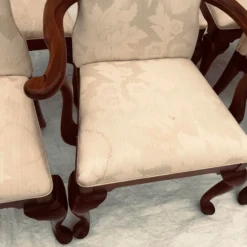 Vintage French Style High Back Upholstered Dining Chairs S/8 -chairish shop vintage french style high back upholstered dining chairs s8 5727 scaled