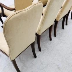 Vintage French Style High Back Upholstered Dining Chairs S/8 -chairish shop vintage french style high back upholstered dining chairs s8 9830 scaled