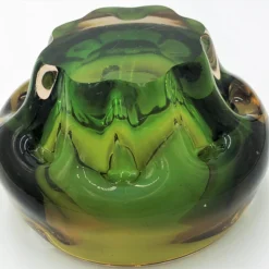 Vintage Glass Ashtray | Murano Green To Yellow Ombre | 1950's -chairish shop vintage glass ashtray murano green to yellow ombre 1950s 8537 scaled