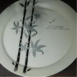 Vintage Metal Decorative Bamboo 1950's Tray -chairish shop vintage metal decorative bamboo 1950s tray 3164