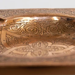 Vintage Moroccan Ashtray Hammered Copper Moorish Design Octagonal Dish 1950's -chairish shop vintage moroccan ashtray hammered copper moorish design octagonal dish 1950s 0925 scaled