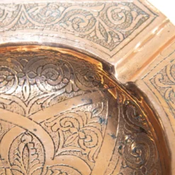 Vintage Moroccan Ashtray Hammered Copper Moorish Design Octagonal Dish 1950's -chairish shop vintage moroccan ashtray hammered copper moorish design octagonal dish 1950s 4126