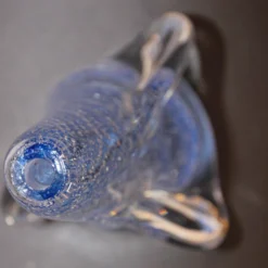 Vintage Murano Twisted Spiral Sky Blue And Clear Art Glass With Silver Murine 1960's -chairish shop vintage murano twisted spiral sky blue and clear art glass with silver murine 1960s 1329