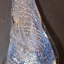 Vintage Murano Twisted Spiral Sky Blue And Clear Art Glass With Silver Murine 1960's -chairish shop vintage murano twisted spiral sky blue and clear art glass with silver murine 1960s 4315