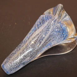 Vintage Murano Twisted Spiral Sky Blue And Clear Art Glass With Silver Murine 1960's -chairish shop vintage murano twisted spiral sky blue and clear art glass with silver murine 1960s 5441