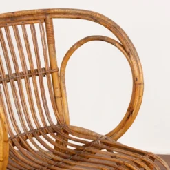Vintage Set Of 4 Bamboo Wicker Arm Chairs By Robert Wengler, Denmark 1960's 17 Vintage Set Of 4 Bamboo Wicker Arm Chairs By Robert Wengler, Denmark 1960's -chairish shop vintage set of 4 bamboo wicker arm chairs by robert wengler denmark 1960s 7612