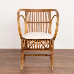 Vintage Set Of 4 Bamboo Wicker Arm Chairs By Robert Wengler, Denmark 1960's 13 Vintage Set Of 4 Bamboo Wicker Arm Chairs By Robert Wengler, Denmark 1960's -chairish shop vintage set of 4 bamboo wicker arm chairs by robert wengler denmark 1960s 8850
