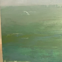 "Young Girl At The Beach" Impressionist Figurative Painting By Carolyn S. Whitaker -chairish shop young girl at the beach impressionist figurative painting by carolyn s whitaker 7792 scaled